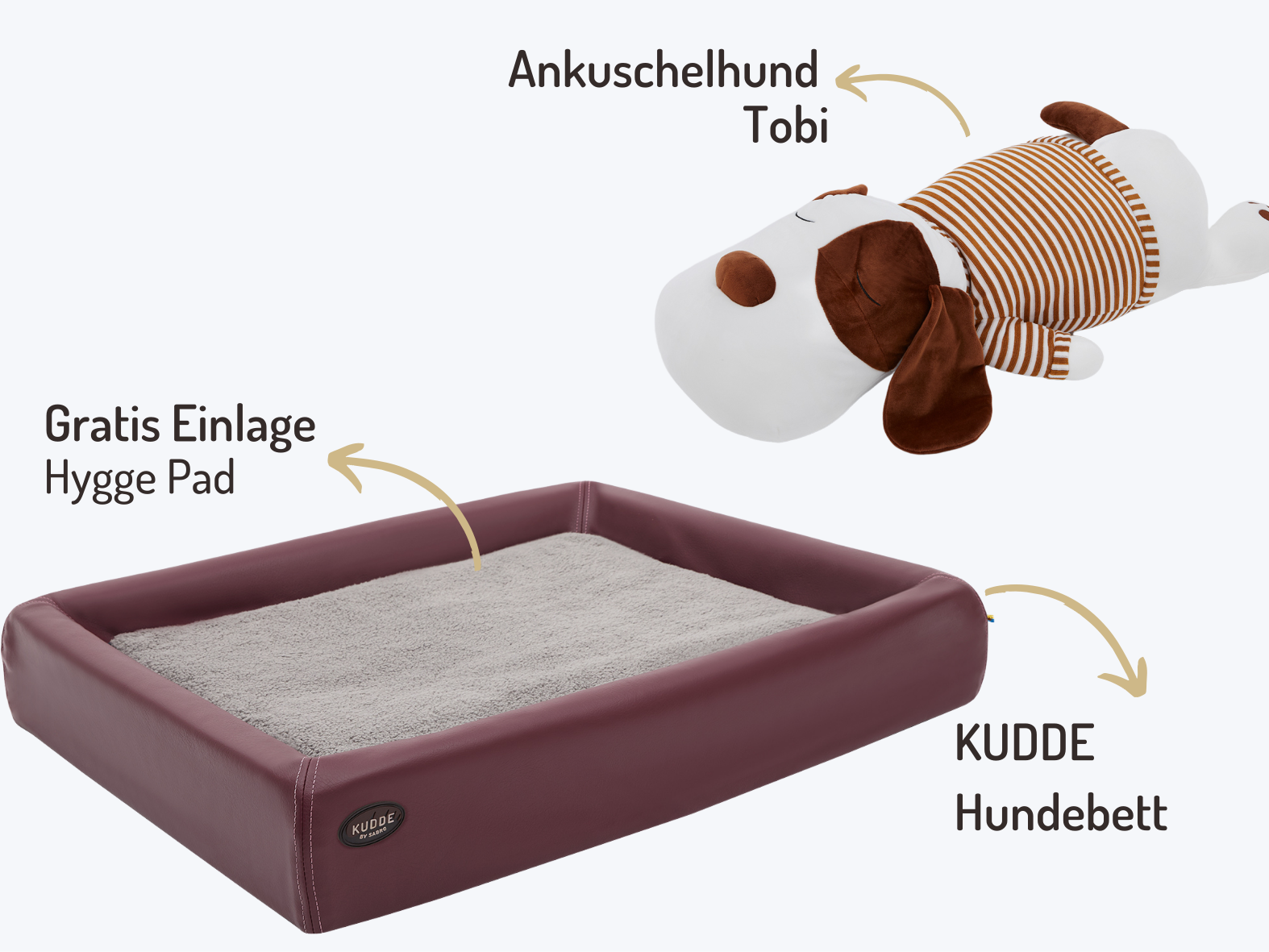 Buddy-Set | KUDDE Hundebett + Ankuschelhund