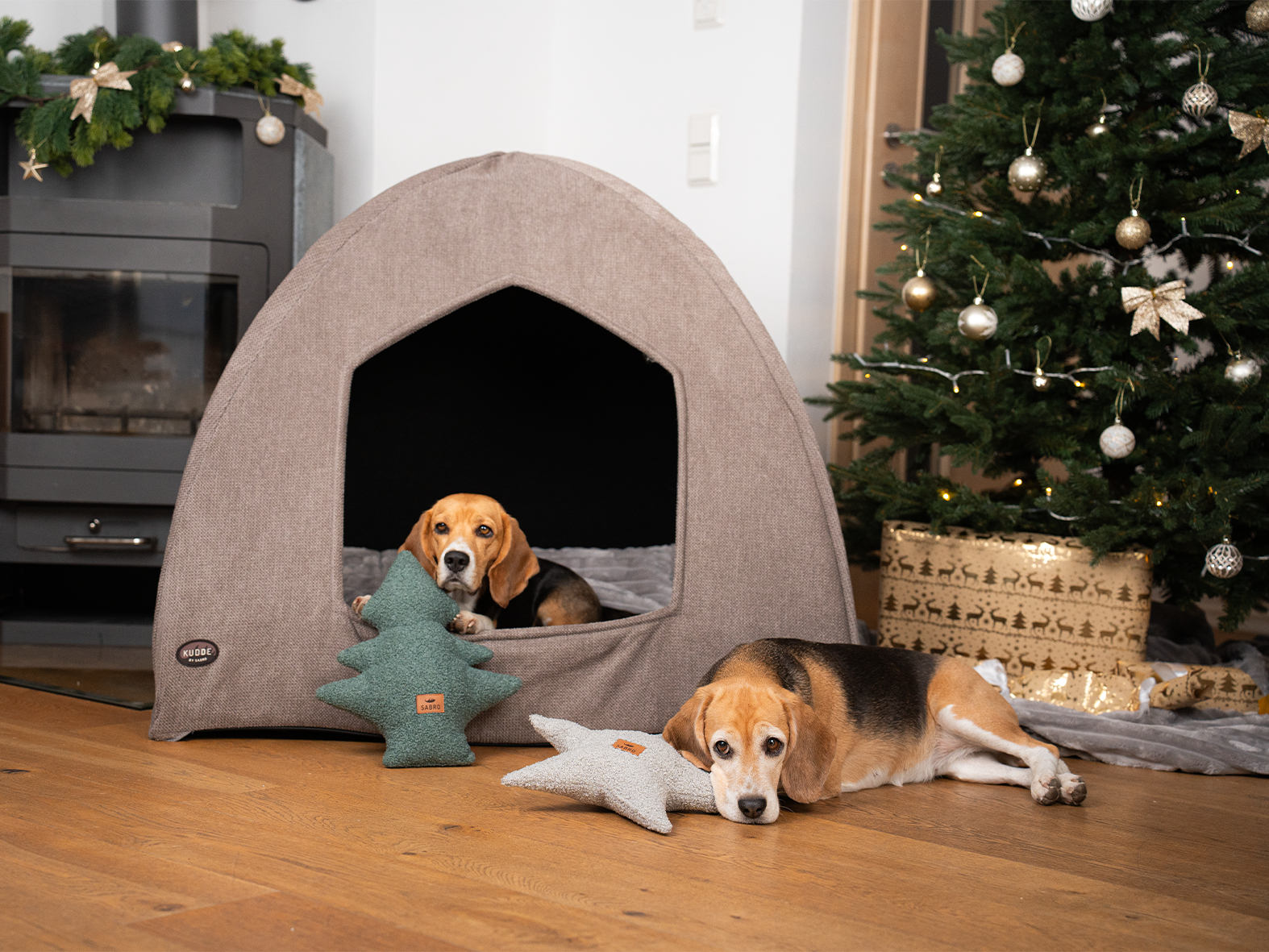 Kuschelkissen Set TANNE & STERN Bouclé